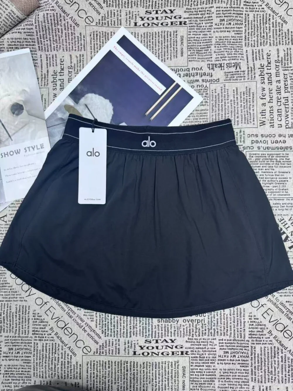 💛ALO Yoga Match Point Skirt NWT | Black Tennis Skort🌻 | Athleisure